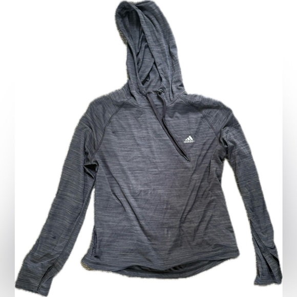 adidas Gray Hooded Sweatshirt - Picture 1 of 6